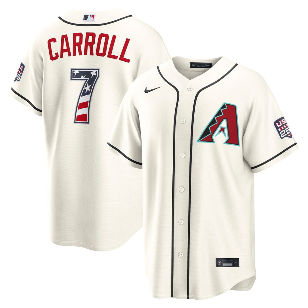 Arizona Diamondbacks Corbin Carroll USA 250 Fourth of July Home Stadium Jersey | Cream