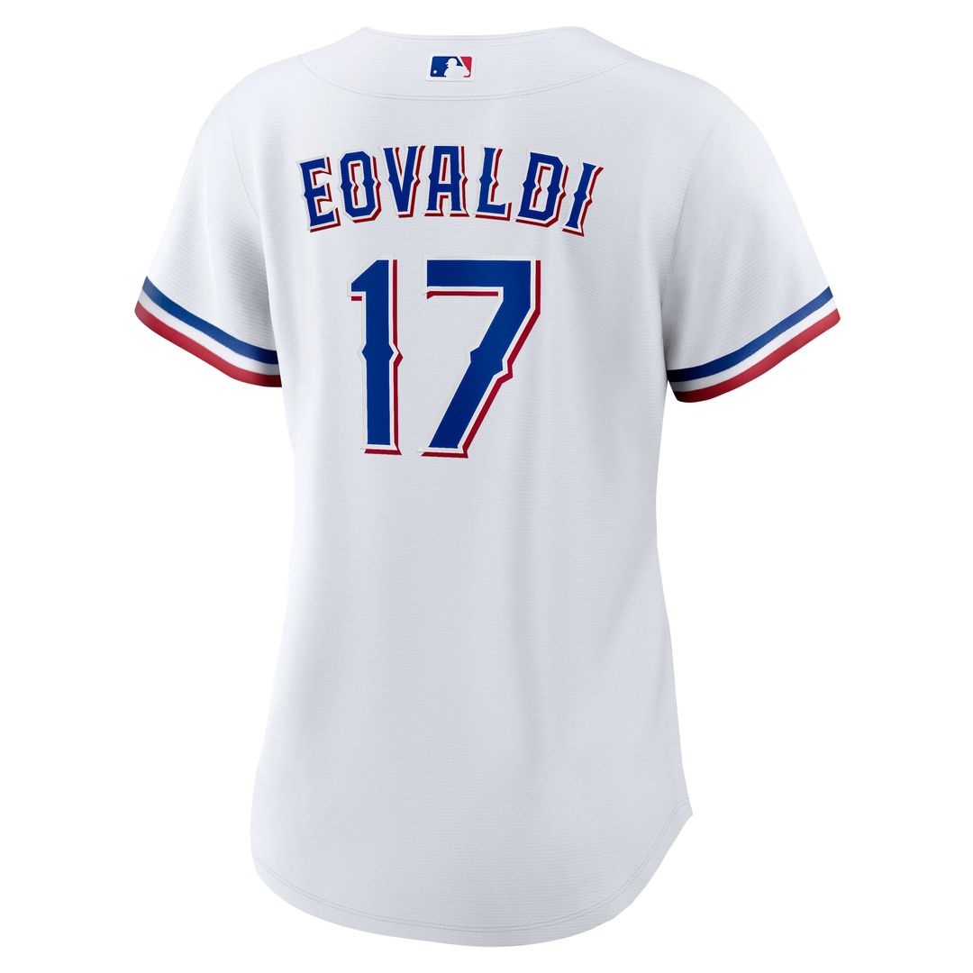 Texas Rangers Nathan Eovaldi Women's Home Replica Jersey | White