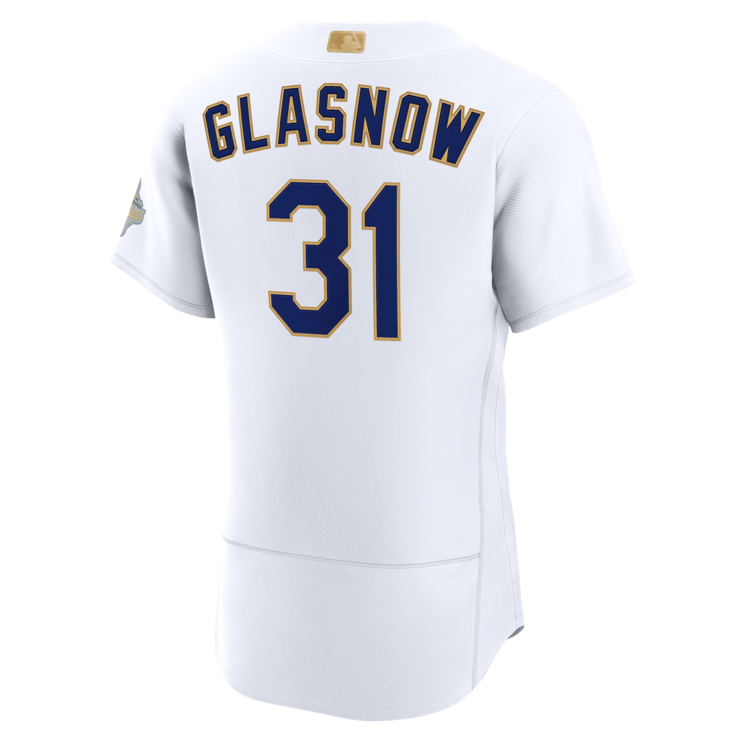 Los Angeles Dodgers Tyler Glasnow 2026 Gold Collection Authentic Jersey | White