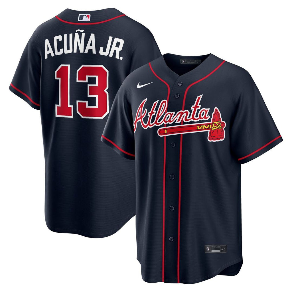 Atlanta Braves Ronald Acuña Jr. Alternate Replica Jersey | Navy