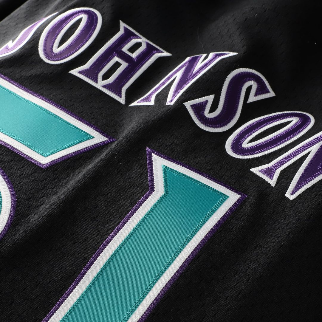 Arizona Diamondbacks Randy Johnson Cooperstown Mesh Batting Practice Button-Up Jersey | Black