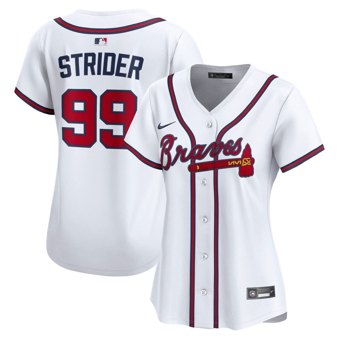 Atlanta Braves Spencer Strider Women's Home Limited Jersey | White