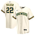 Milwaukee Brewers Christian Yelich Home Replica Jersey | White