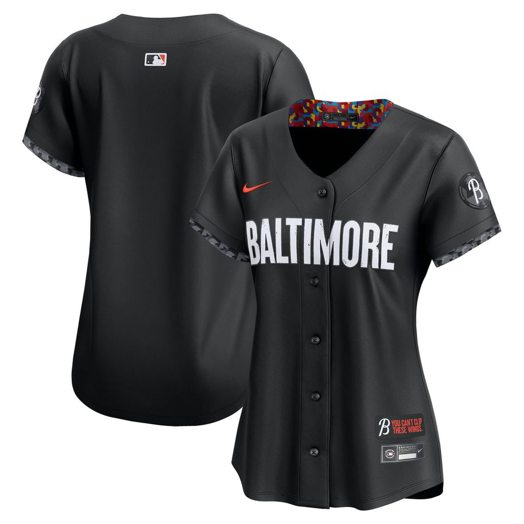 Baltimore Orioles Women's City Connect Limited Jersey | Black