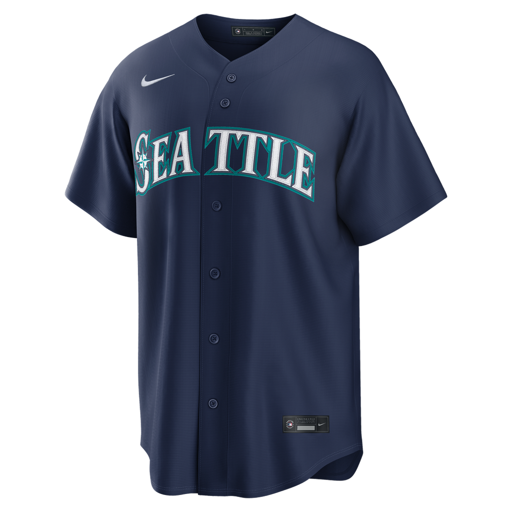 Seattle Mariners Cal Raleigh Road Replica Jersey | Navy