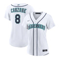Seattle Mariners Dominic Canzone Women's Home Replica Jersey | White