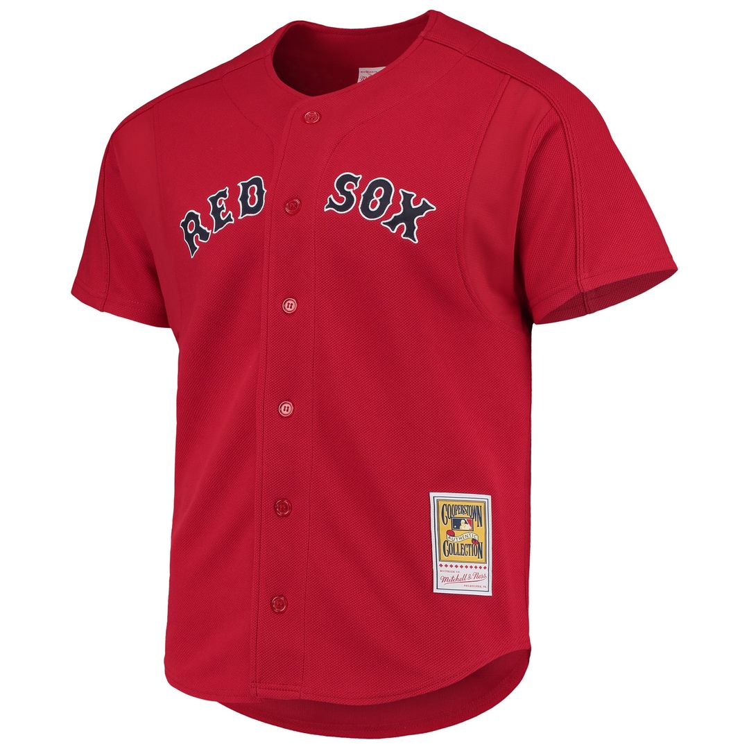 Boston Red Sox David Ortiz Cooperstown Mesh Batting Practice Button-Up Jersey | Red