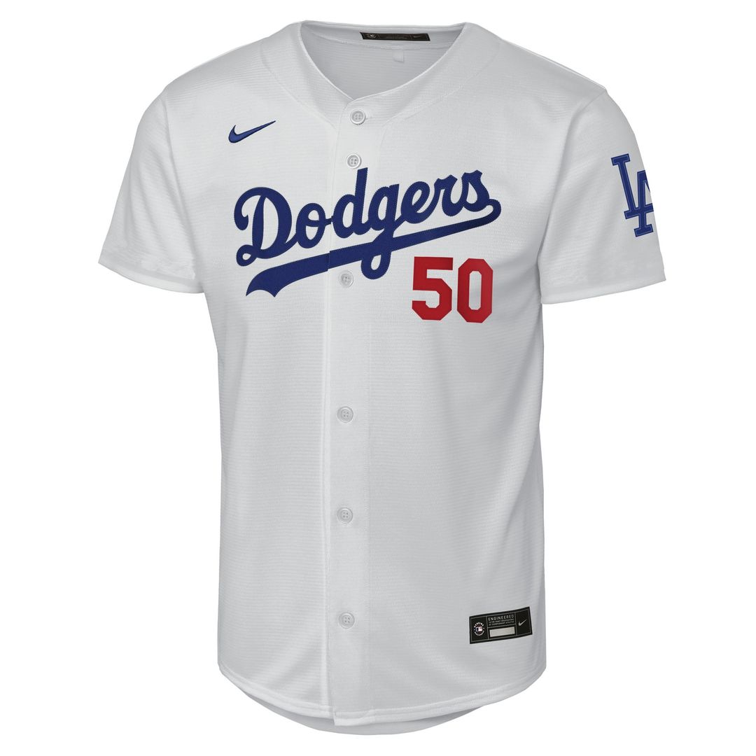 Los Angeles Dodgers Mookie Betts Youth Home Stadium Jersey | White