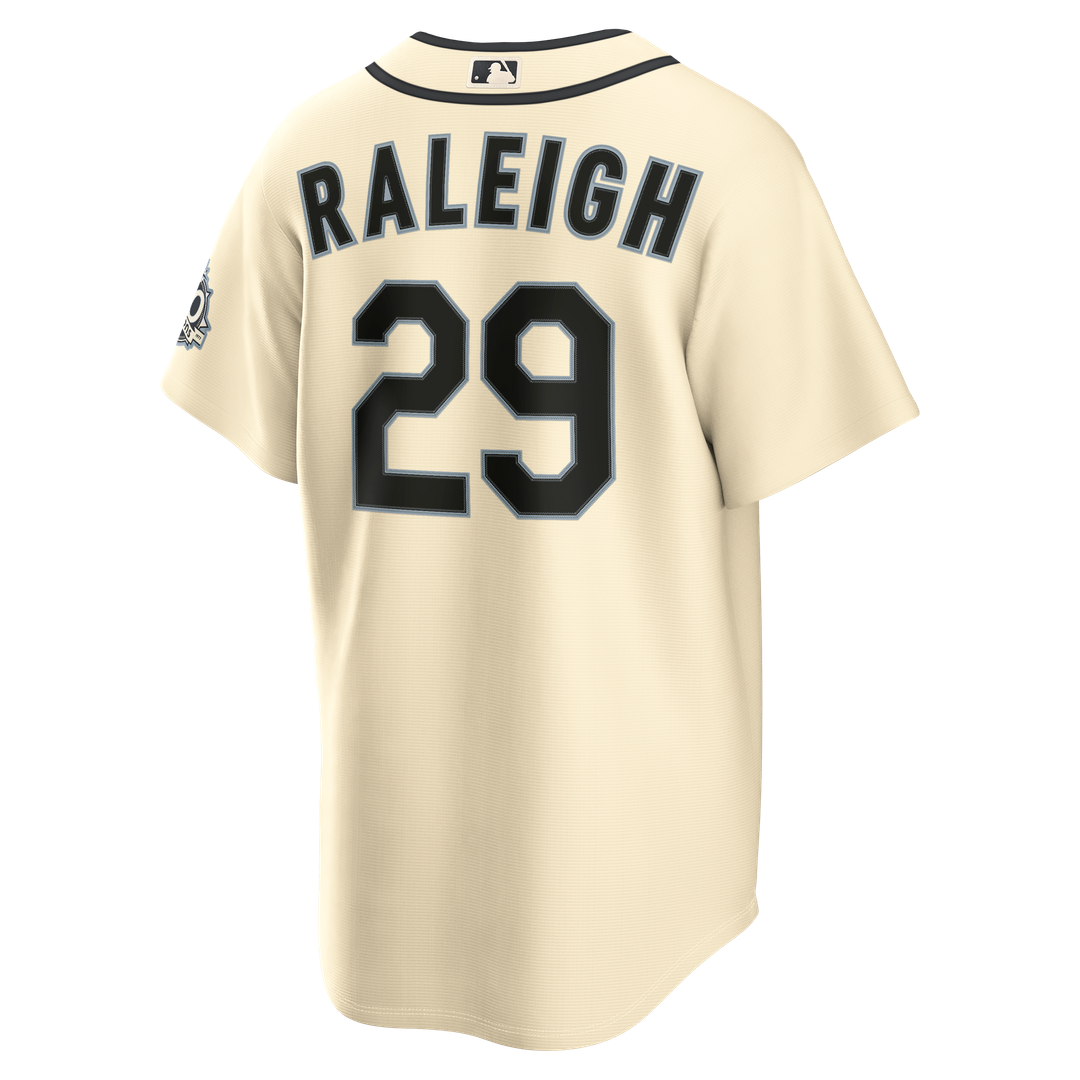 Seattle Mariners Cal Raleigh Alternate 50th Season Patch Stadium Jersey | Teal