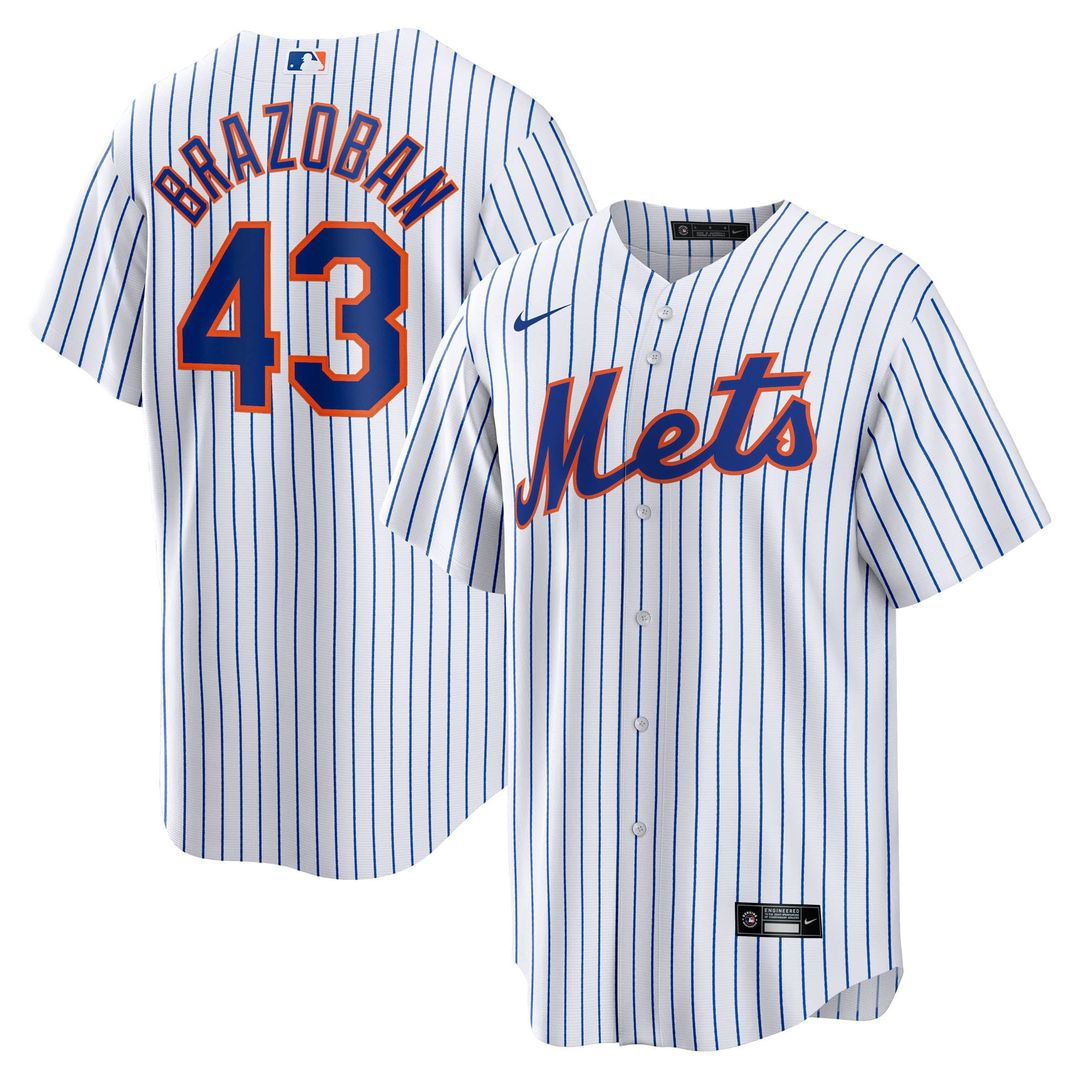 New York Mets Huascar Brazobán Home Replica Jersey | White