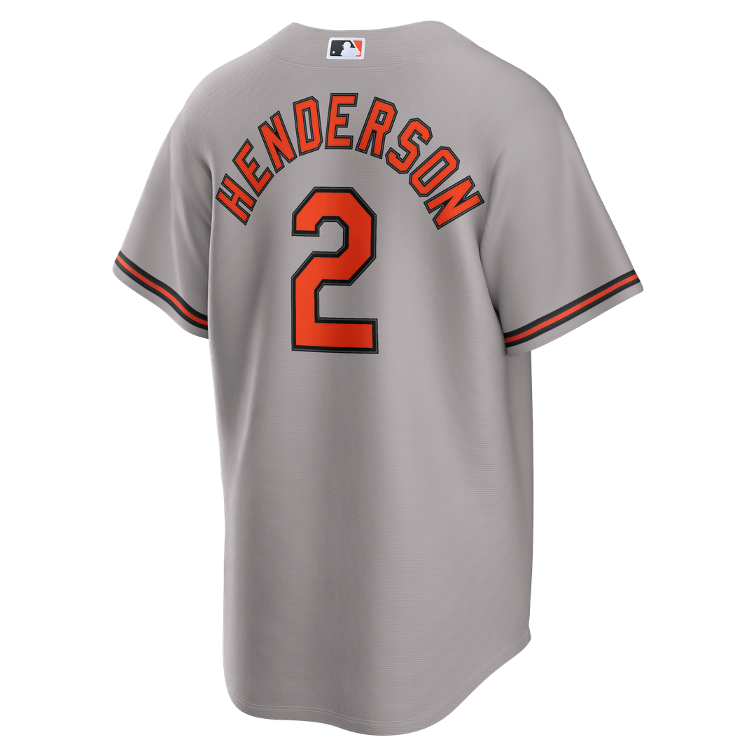 Baltimore Orioles Gunnar Henderson Road Replica Jersey | Gray