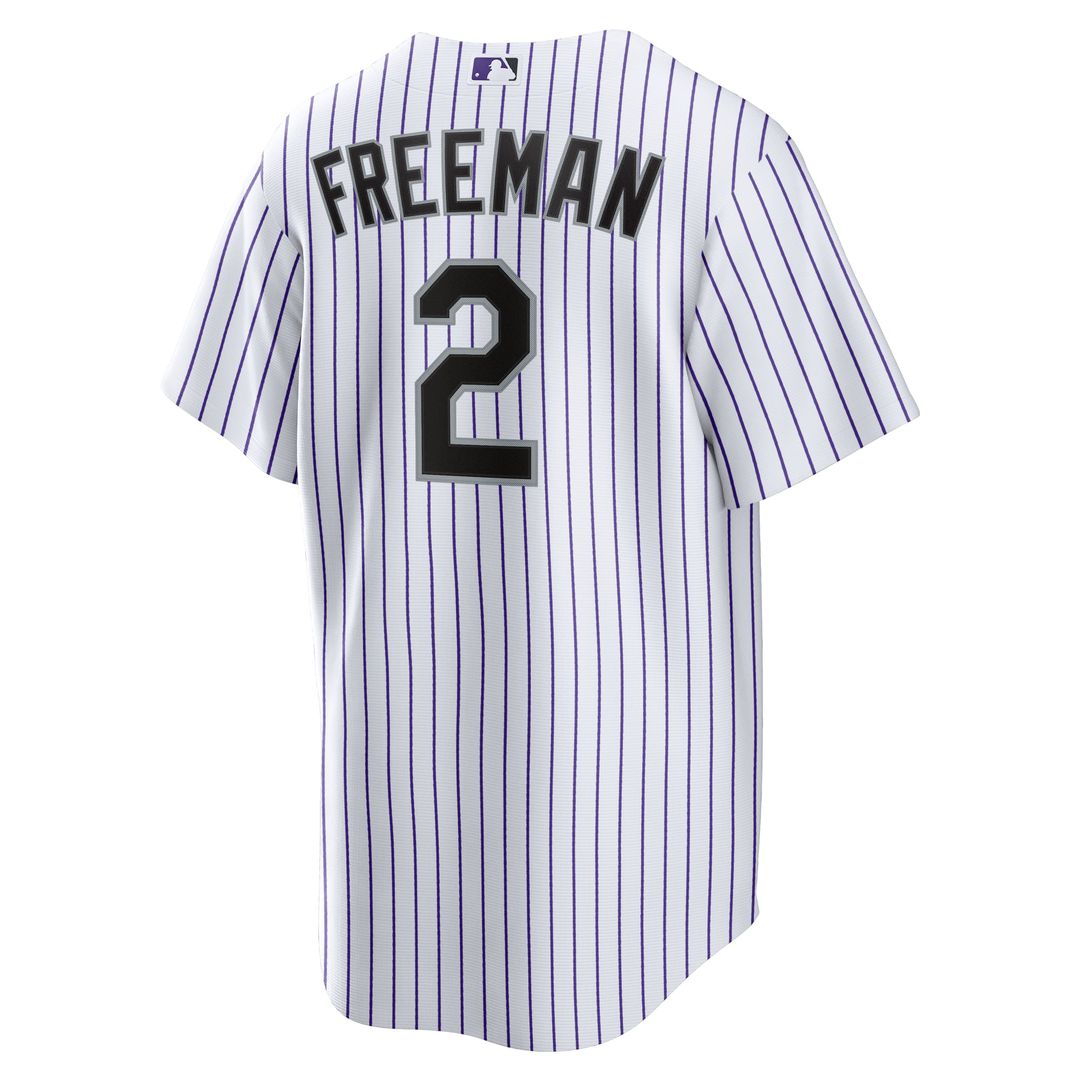 Colorado Rockies Tyler Freeman Home Replica Jersey | White