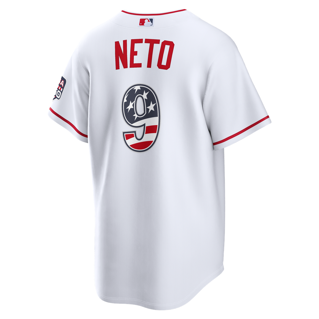 Los Angeles Angels Zach Neto USA 250 Fourth of July Stadium Jersey | White