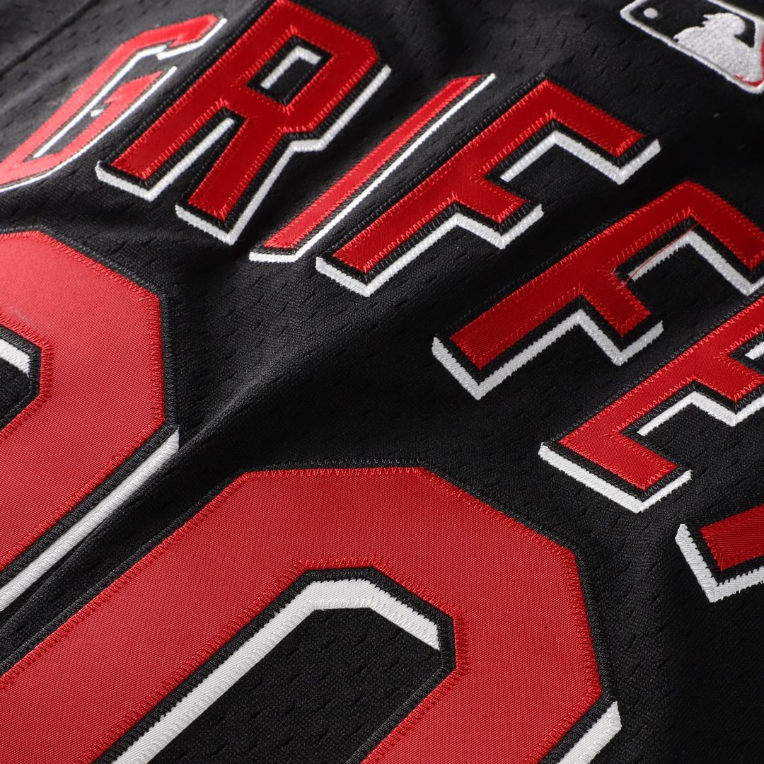 Cincinnati Reds Ken Griffey Jr. Big & Tall Cooperstown Mesh Batting Practice Jersey | Black