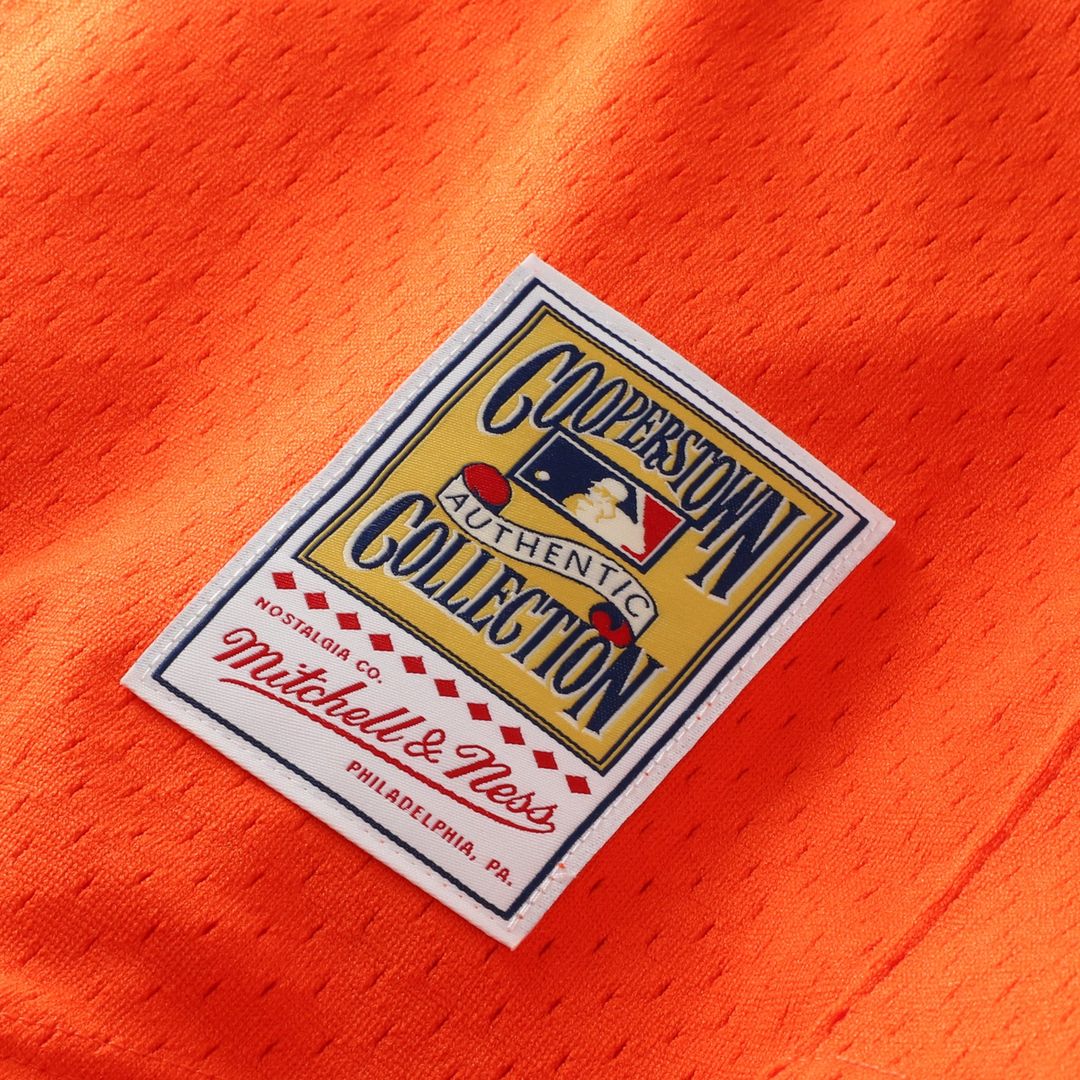 Detroit Tigers Kirk Gibson Cooperstown Mesh Batting Practice Button-Up Jersey | Orange