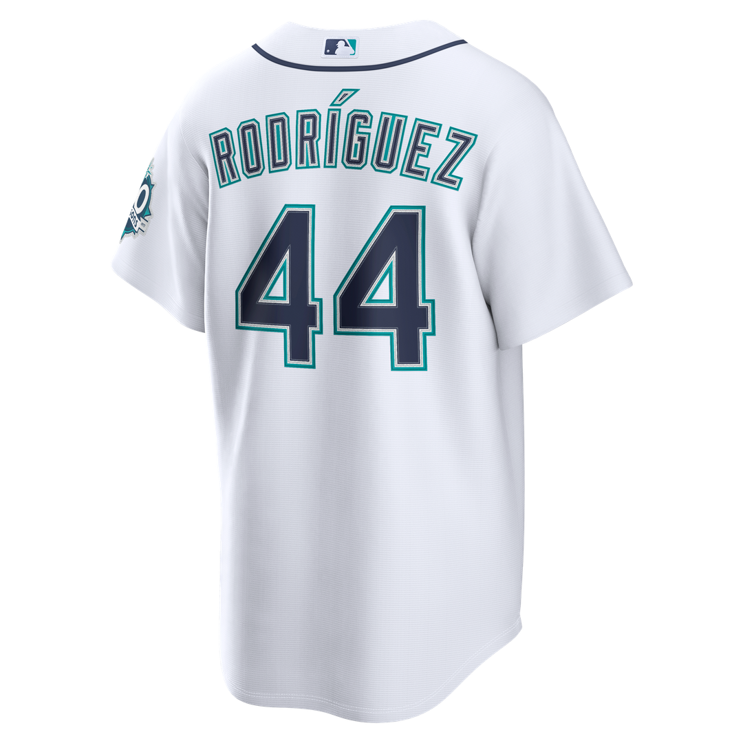 Seattle Mariners Julio Rodríguez Home Stadium 50th Season Patch Jersey | White