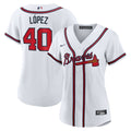 Atlanta Braves Reynaldo Lopez Women's Home Replica Jersey | White