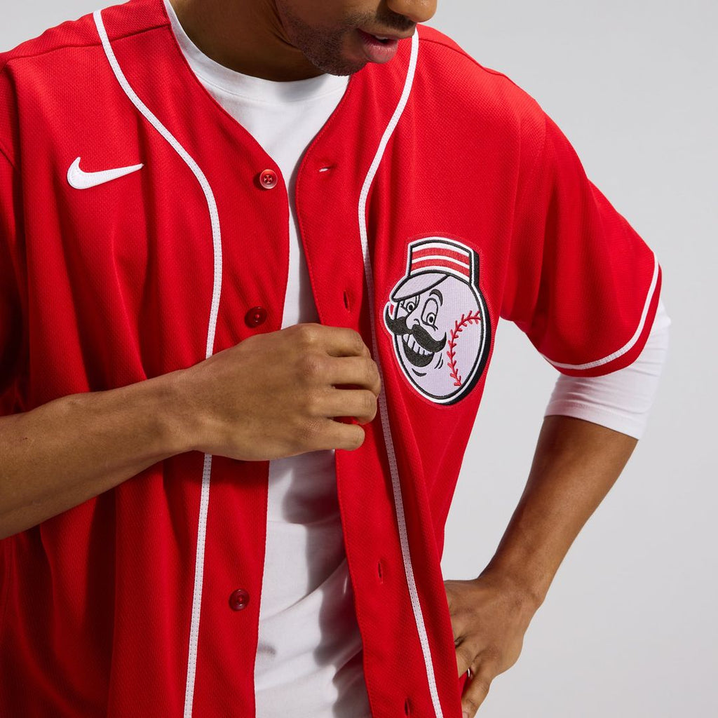 Cincinnati Reds Alternate Authentic Team Logo Jersey | Scarlet