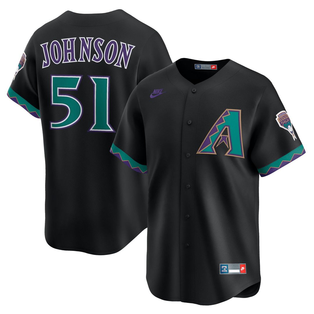 Arizona Diamondbacks Randy Johnson Throwback Cooperstown Limited Jersey | Black