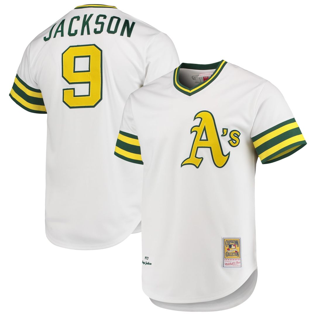 Athletics Reggie Jackson 1972 Cooperstown Authentic Jersey | White