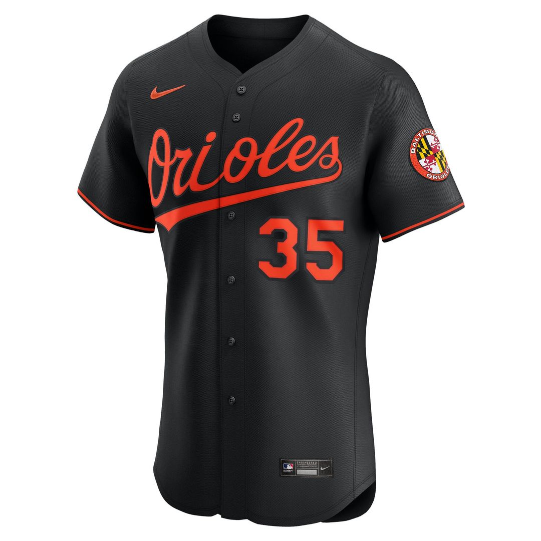 Baltimore Orioles Adley Rutschman Alternate Elite Jersey | Black