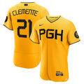 Pittsburgh Pirates Roberto Clemente City Connect Authentic Player Jersey | Gold