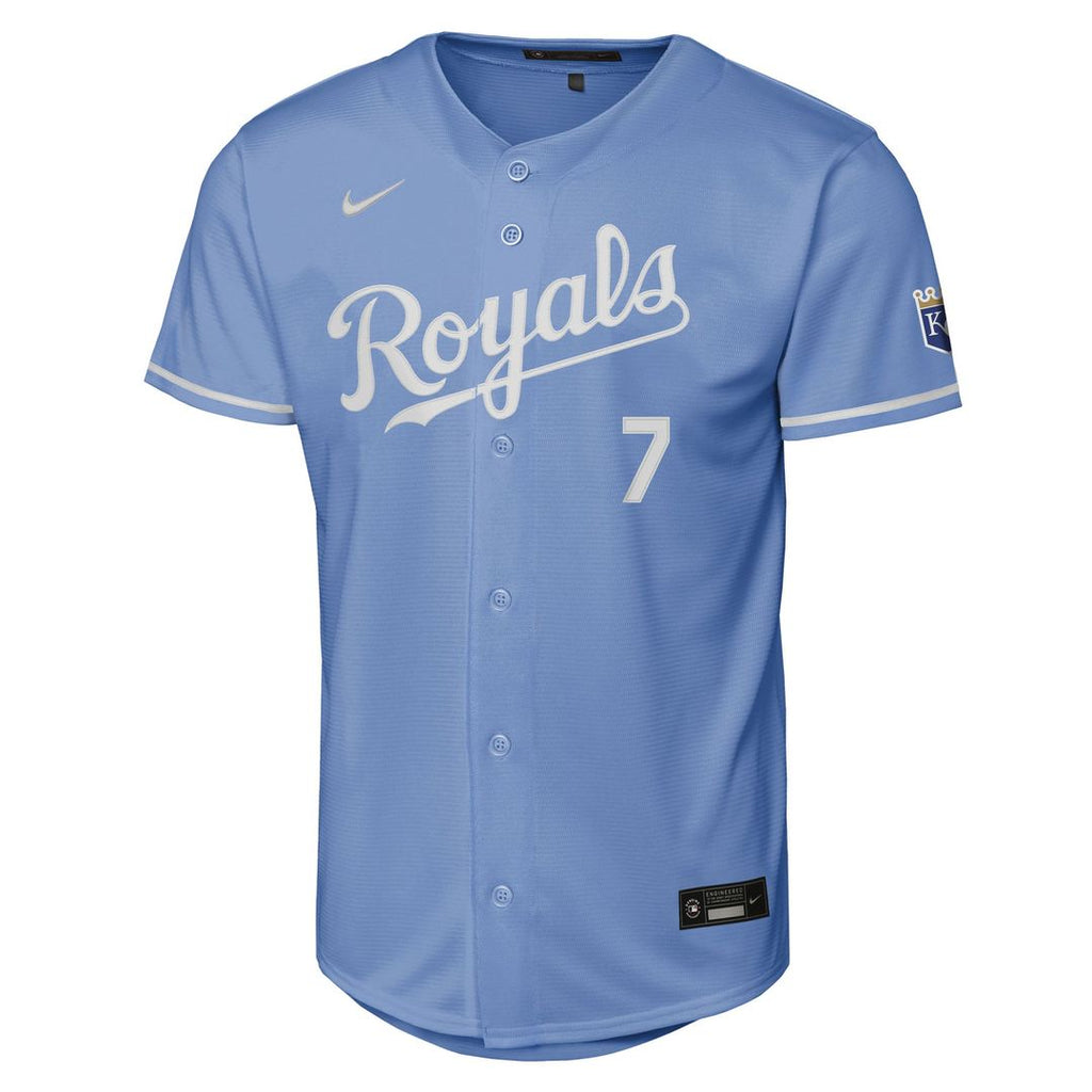 Kansas City Royals Bobby Witt Jr. Youth Alternate Stadium Jersey | Light Blue