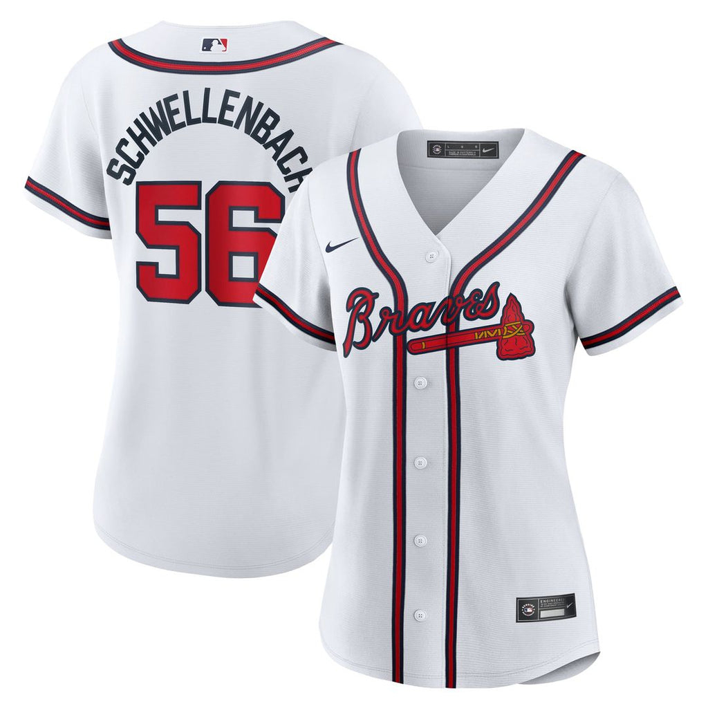 Atlanta Braves Spencer Schwellenbach Women's Home Replica Jersey | White