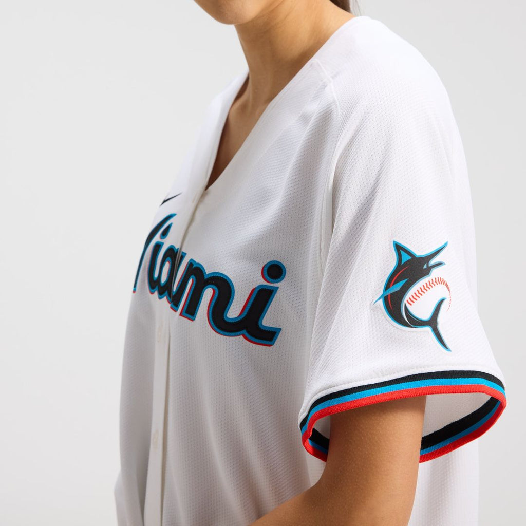 Miami Marlins Sandy Alcantara Women's Home Limited Jersey | White
