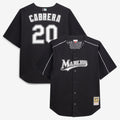 Miami Marlins Miguel Cabrera Big & Tall Cooperstown Mesh Batting Practice Jersey | Black