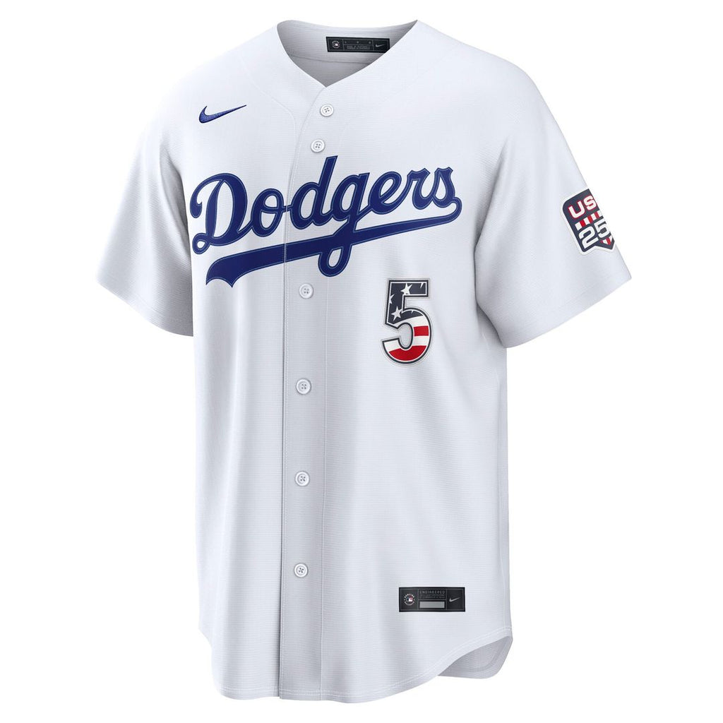 Los Angeles Dodgers Freddie Freeman USA 250 Fourth of July Home Stadium Jersey | White