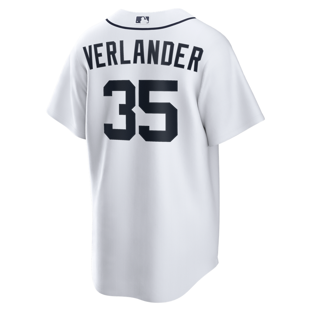 Detroit Tigers Justin Verlander Home Replica Jersey | White