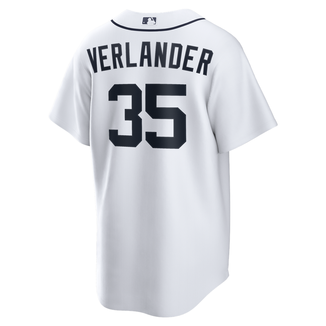 Detroit Tigers Justin Verlander Home Replica Jersey | White