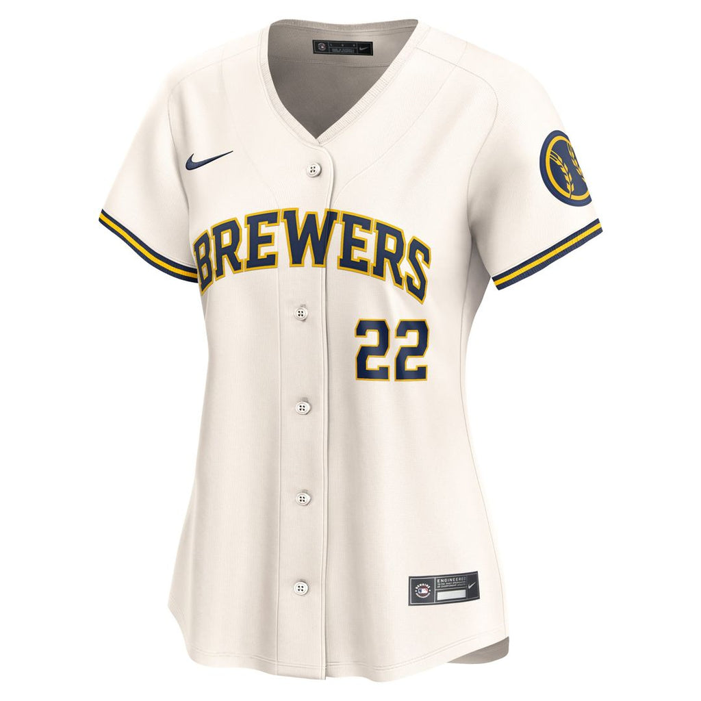 Milwaukee Brewers Christian Yelich Women's Home Limited Jersey | Cream