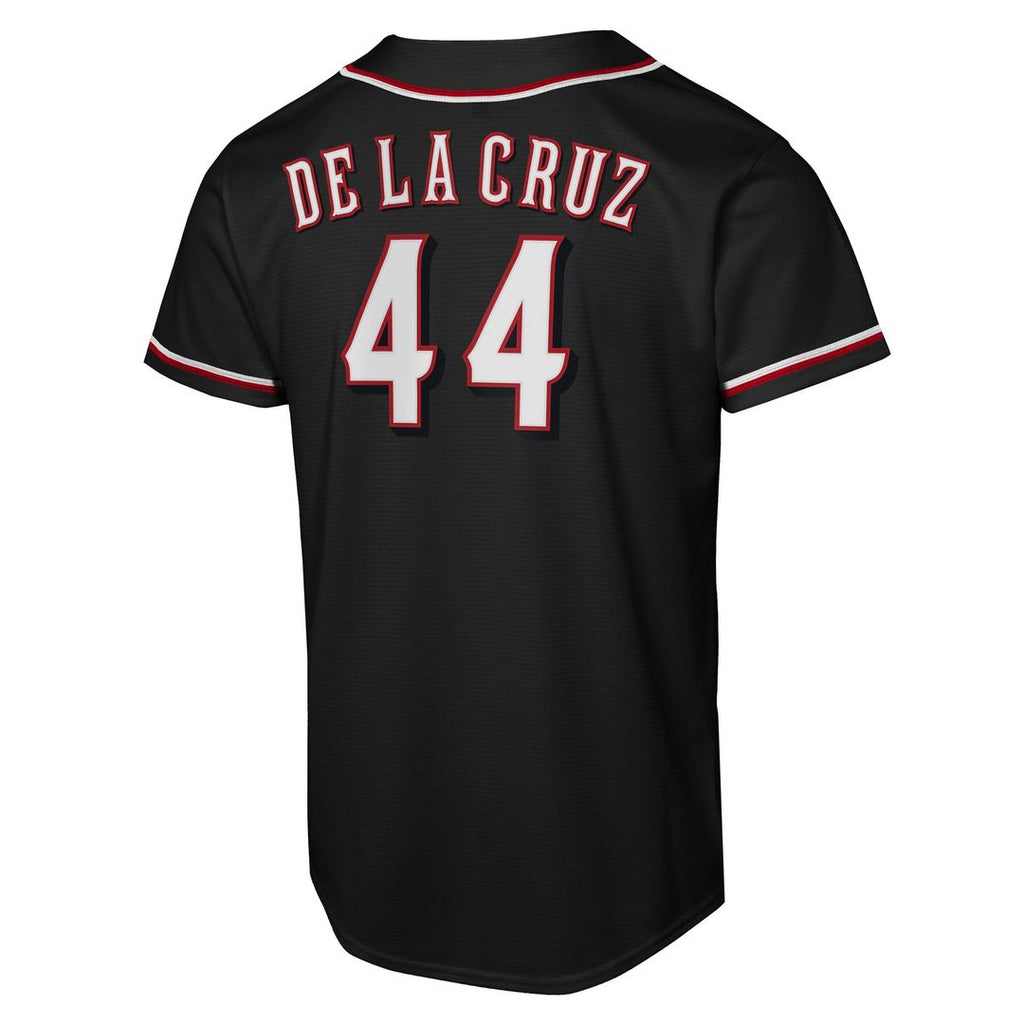 Cincinnati Reds Elly De La Cruz Youth Fashion Replica Jersey | Black
