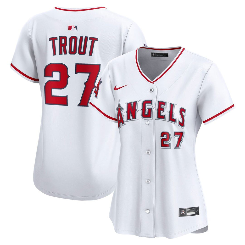 Los Angeles Angels Mike Trout Women's Home Limited Jersey | White