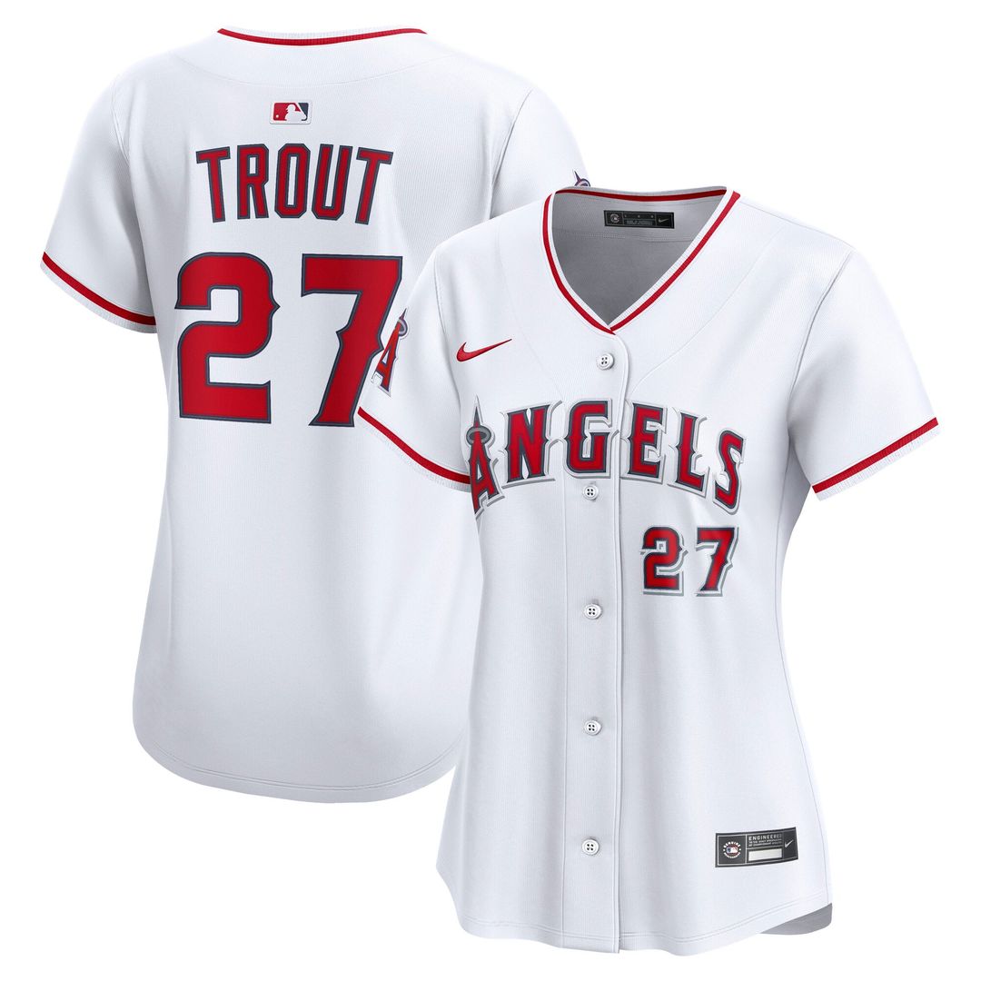 Los Angeles Angels Mike Trout Women's Home Limited Jersey | White