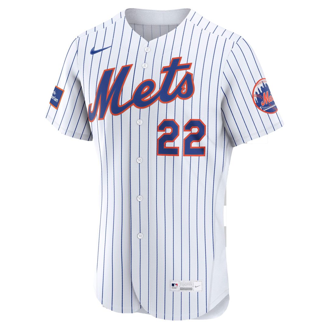 New York Mets Juan Soto Home Authentic Sponsor Patch Jersey | White
