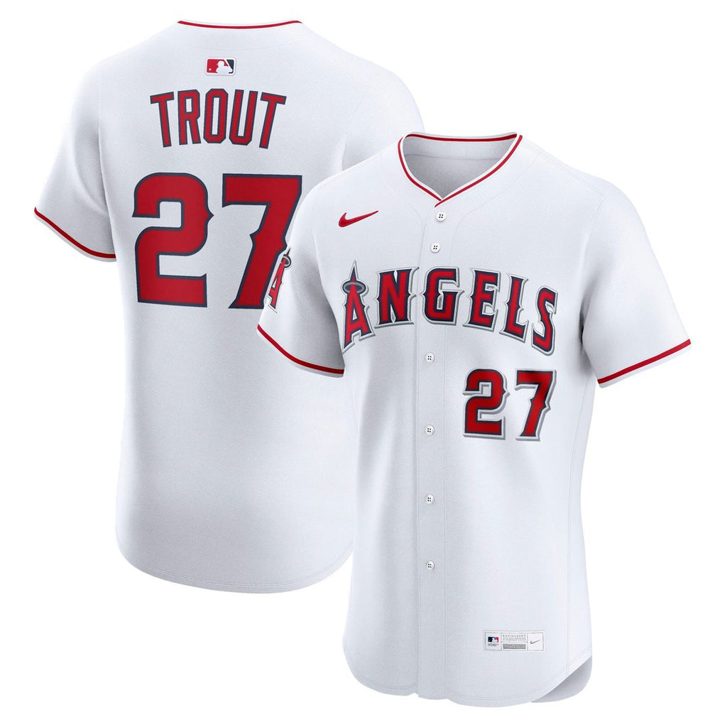 Los Angeles Angels Mike Trout Home ElitePlayer Jersey | White