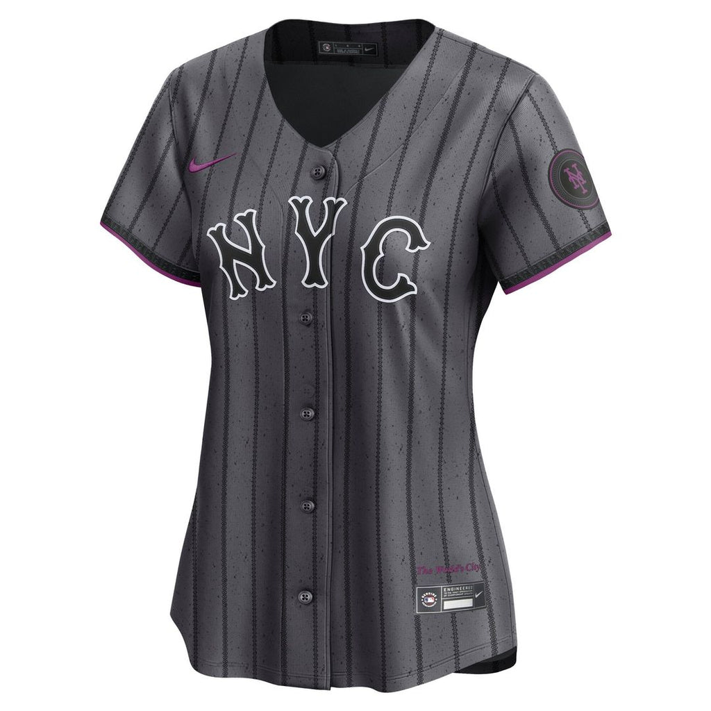 New York Mets Francisco Lindor Women's City Connect Limited Jersey | Gray