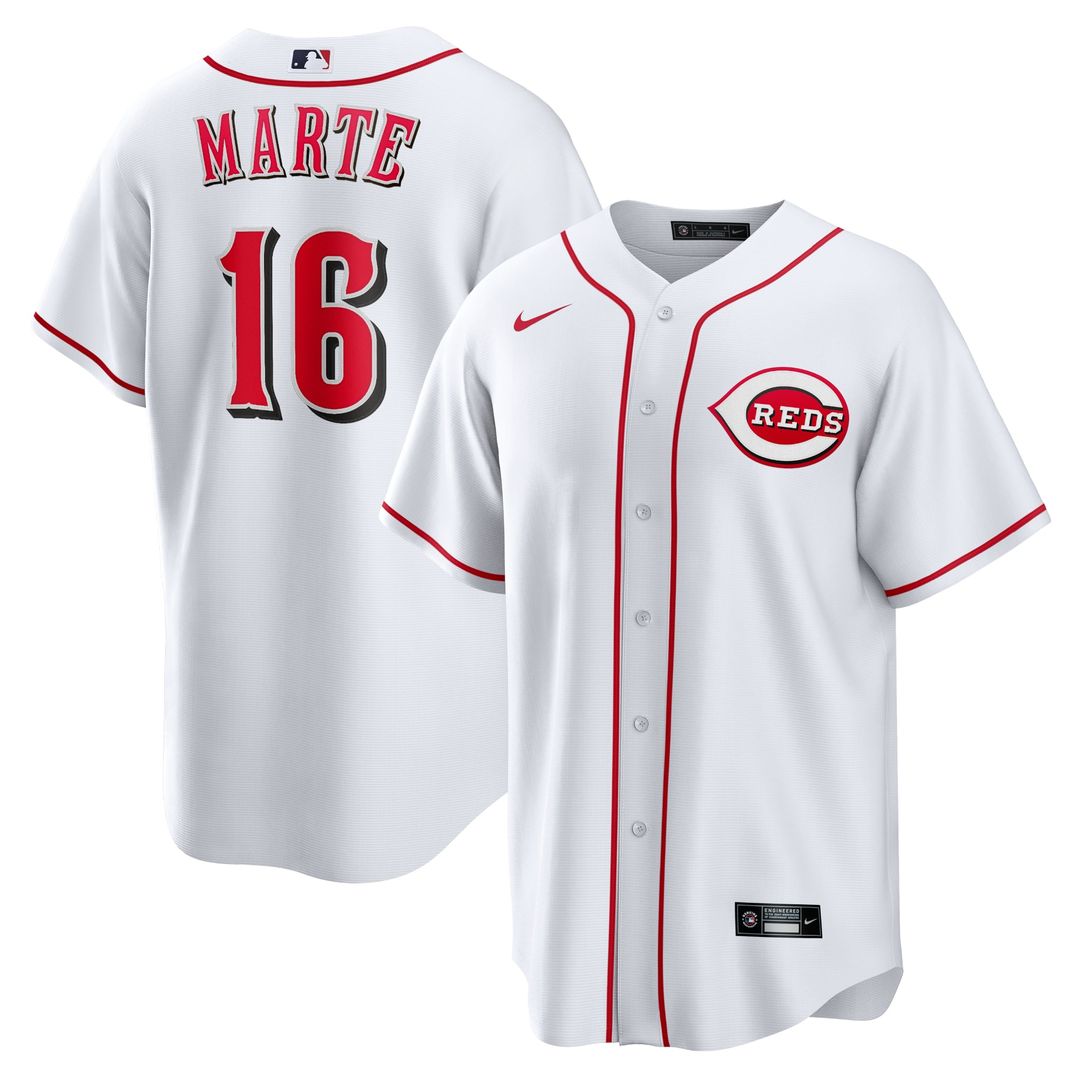 Cincinnati Reds Noelvi Marte Home Replica Jersey | White