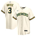 Milwaukee Brewers Joey Ortiz Home Replica Jersey | White