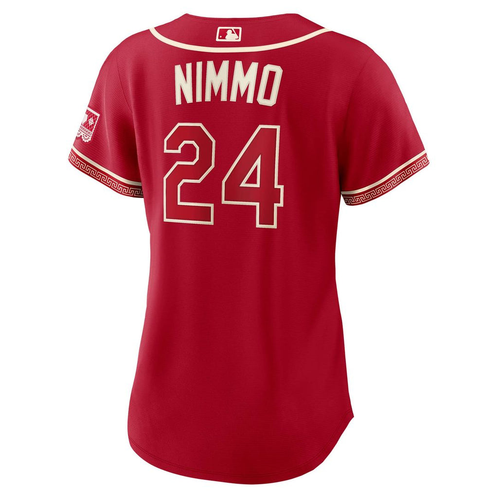 Texas Rangers Brandon Nimmo Women's 2026 City Connect Stadium Jersey | Red