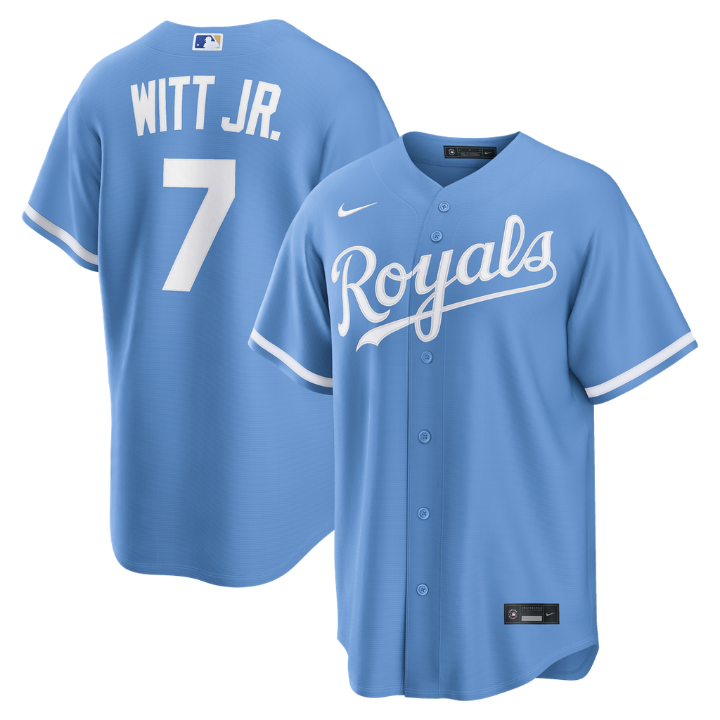 Kansas City Royals Bobby Witt Jr. Alternate Replica Jersey | Light Blue