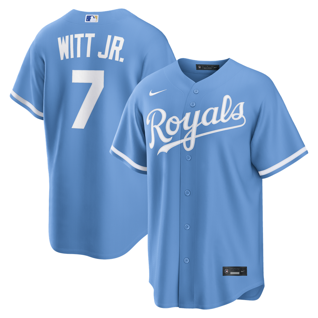 Kansas City Royals Bobby Witt Jr. Alternate Replica Jersey | Light Blue
