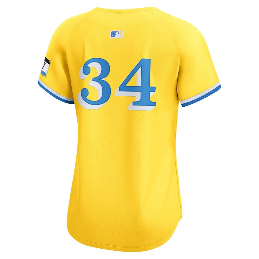 Boston Red Sox David Ortiz Women's City Connect Limited Jersey | Gold
