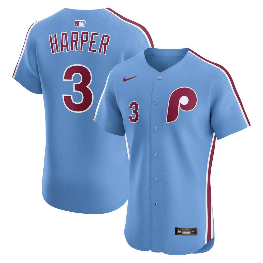 Philadelphia Phillies Bryce Harper Alternate Elite Jersey | Light Blue