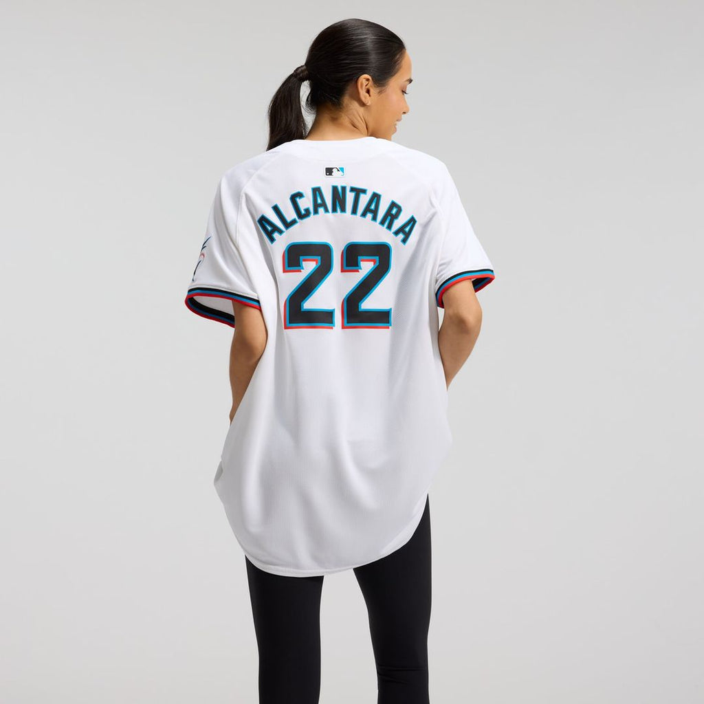 Miami Marlins Sandy Alcantara Women's Home Limited Jersey | White