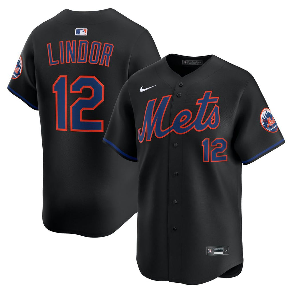 New York Mets Francisco Lindor Alternate Limited Jersey | Black
