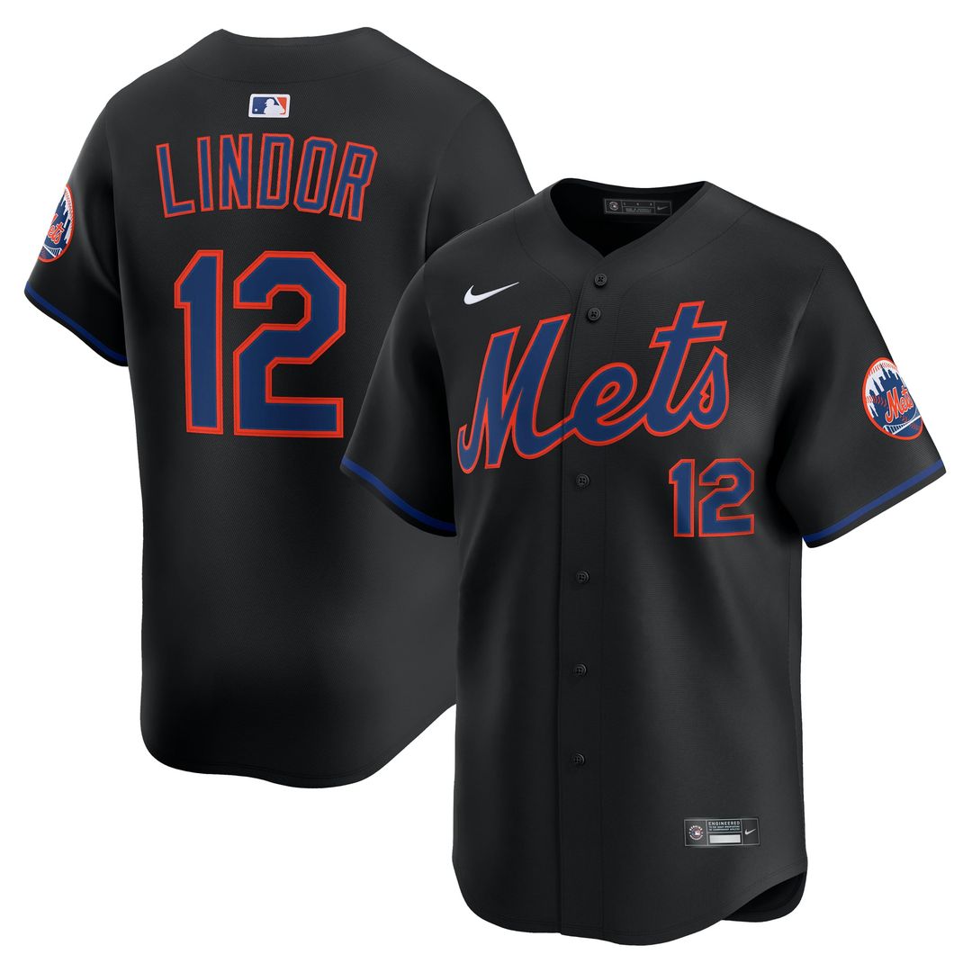 New York Mets Francisco Lindor Alternate Limited Jersey | Black
